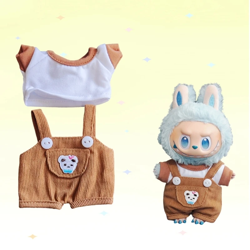 17cm Mini Plush Doll'S Clothes Outfit Accessories For Korea Kpop Exo Labubu Idol Dolls Macaron overalls Clothing Gift
17cm Mini Plush Doll'S Clothes Outfit Accessories For Korea Kpop Exo Labubu Idol Dolls Macaron overalls Clothing Gift