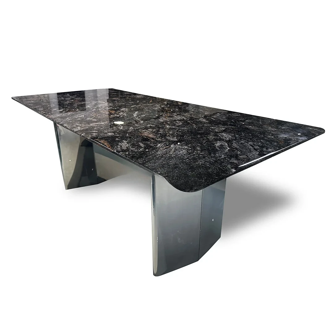 Natural marble luxury stone platinum diamond rectangular dining table high-end Italian light luxury dining table
Natural marble luxury stone platinum diamond rectangular dining table high-end Italian light luxury dining table