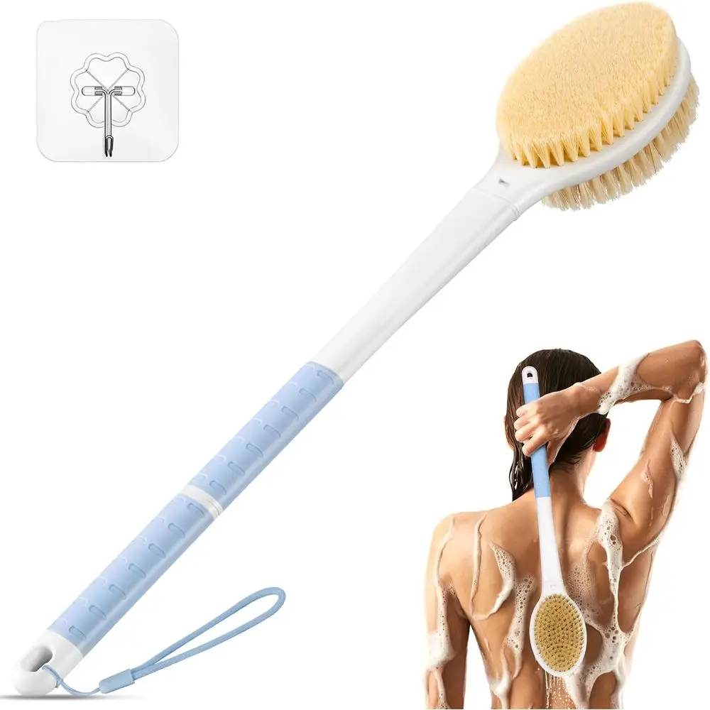 Back Scrubber Body Shower Brush: Anti Slip Long Handle Bath Brush with Stiff and Soft Bristles - Showering Exfoliator Wet or Dry
Back Scrubber Body Shower Brush: Anti Slip Long Handle Bath Brush with Stiff and Soft Bristles - Showering Exfoliator Wet or Dry