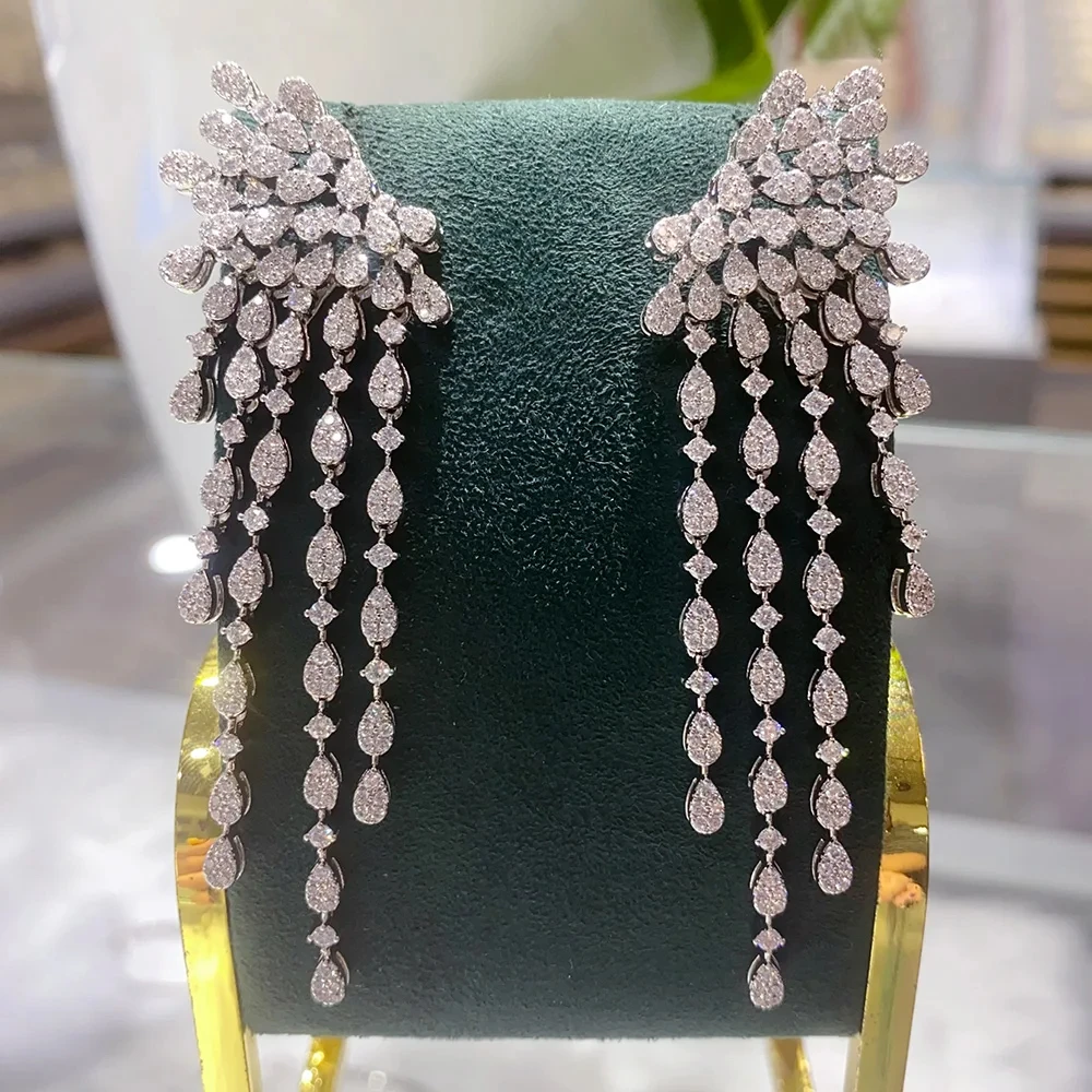 Missvikki New Hot Luxury Multiple types Dangle Earrings Cubic Zircon Earrings For Women Drop Earrings Brincos Fashion Jewelry
Missvikki New Hot Luxury Multiple types Dangle Earrings Cubic Zircon Earrings For Women Drop Earrings Brincos Fashion Jewelry