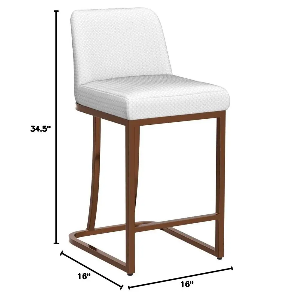 Creamy White amp Gold Counter Height 2 Bar Stools Set Farmhouse Style with Back, Modern Faux Leather holstered
Creamy White amp Gold Counter Height 2 Bar Stools Set Farmhouse Style with Back, Modern Faux Leather holstered