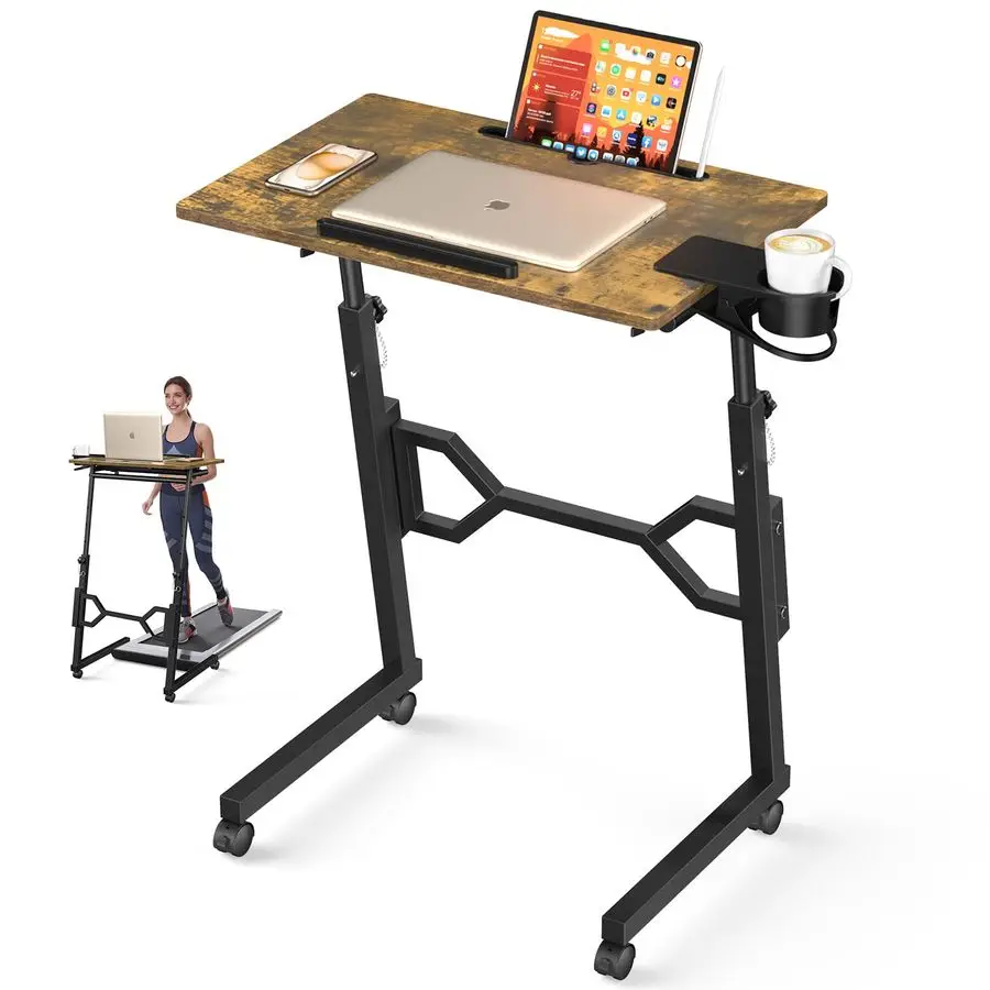 Mobile Rolling Standing Desk Adjustable Height Portable Treadmill Laptop Workstation 15.74"D x 23.62"W x 41.73"H
Mobile Rolling Standing Desk Adjustable Height Portable Treadmill Laptop Workstation 15.74"D x 23.62"W x 41.73"H