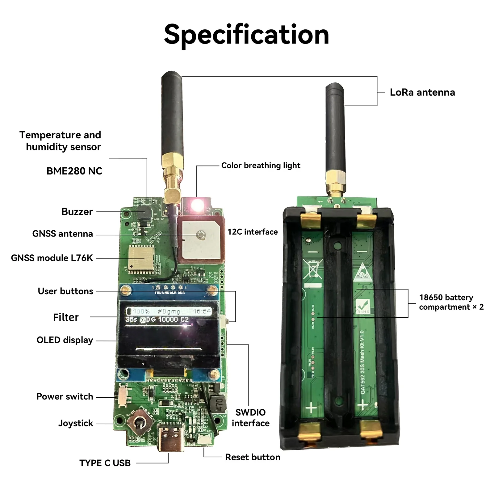 GITFOS X4 Meshtastic nRF52840,LORA SX1262,Filter,L76K GPS Antenna With 5000mAh Battery,BlueTooth 5.0,Battery Type-C Charger
GITFOS X4 Meshtastic nRF52840,LORA SX1262,Filter,L76K GPS Antenna With 5000mAh Battery,BlueTooth 5.0,Battery Type-C Charger