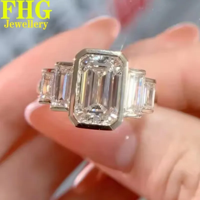 5Carat Real14K gold Ring Women Emerald lab grown Diamond Ring Rectangle Trendy Wedding Ring
5Carat Real14K gold Ring Women Emerald lab grown Diamond Ring Rectangle Trendy Wedding Ring 