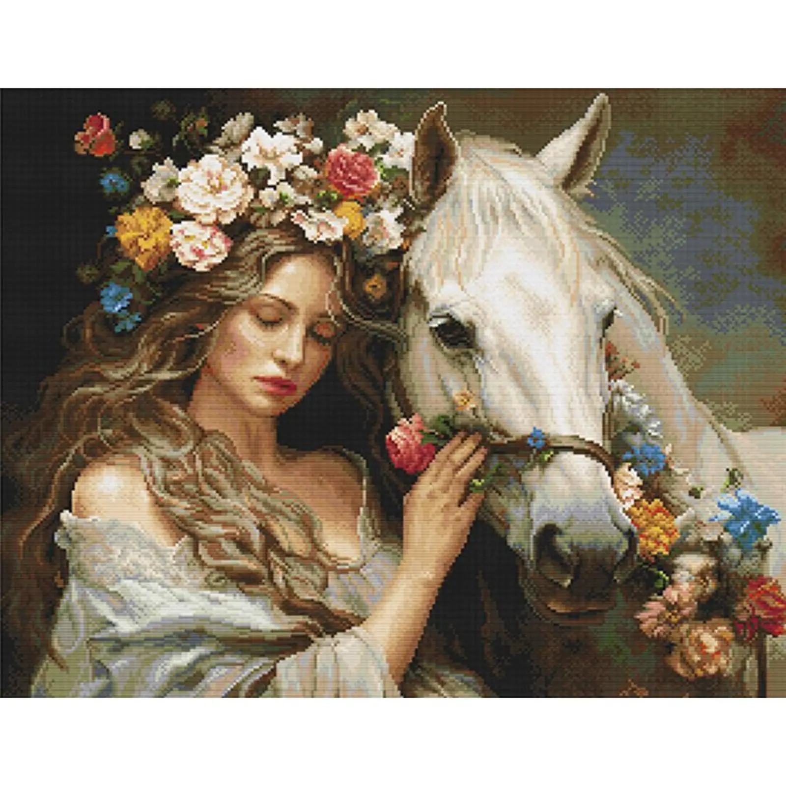 Full Embroidery cotton Thread 11CT Printed Girl Horse Cross Stitch 74x61cm
Full Embroidery cotton Thread 11CT Printed Girl Horse Cross Stitch 74x61cm