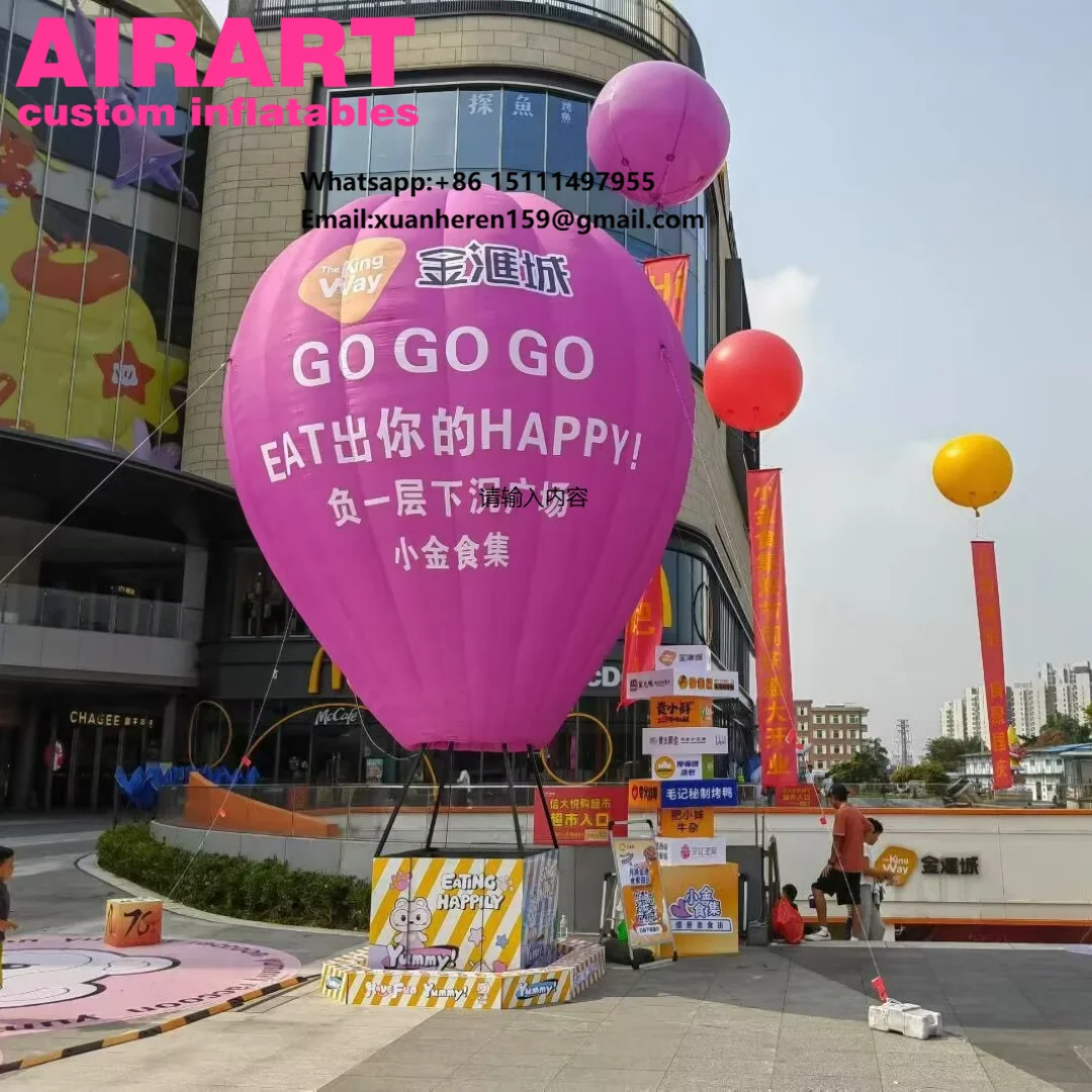 Inflatable Hot Air Balloon with LED Lights for Mall & Stage Decoration
Inflatable Hot Air Balloon with LED Lights for Mall & Stage Decoration