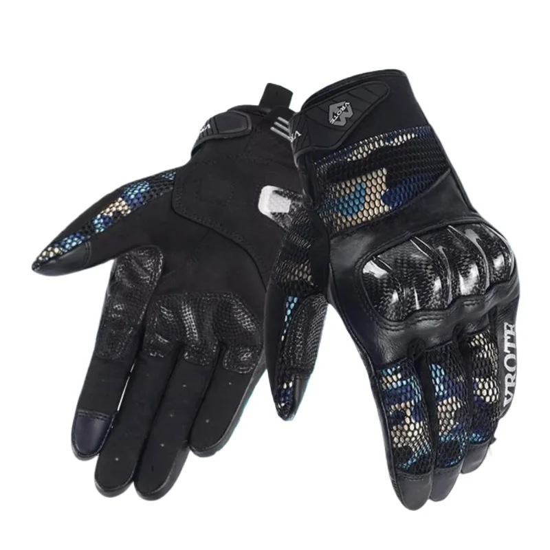 Summer motorcycle gloves men's and women's touch screen camouflage locomotive riding gloves anti-drop breathable
Summer motorcycle gloves men's and women's touch screen camouflage locomotive riding gloves anti-drop breathable