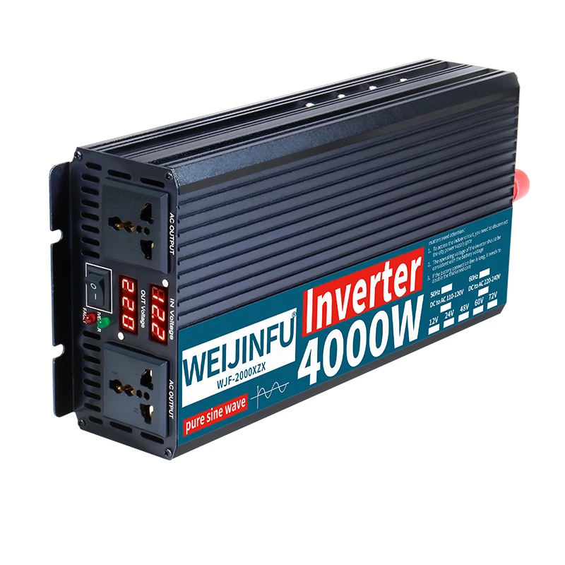 2000W Pure Sine Wave Inverter Accessories,4000W Peak Power with Dual Silent Fans & 95% Efficiency,RV&Truck Must-Have Accessories
2000W Pure Sine Wave Inverter Accessories,4000W Peak Power with Dual Silent Fans & 95% Efficiency,RV&Truck Must-Have Accessories