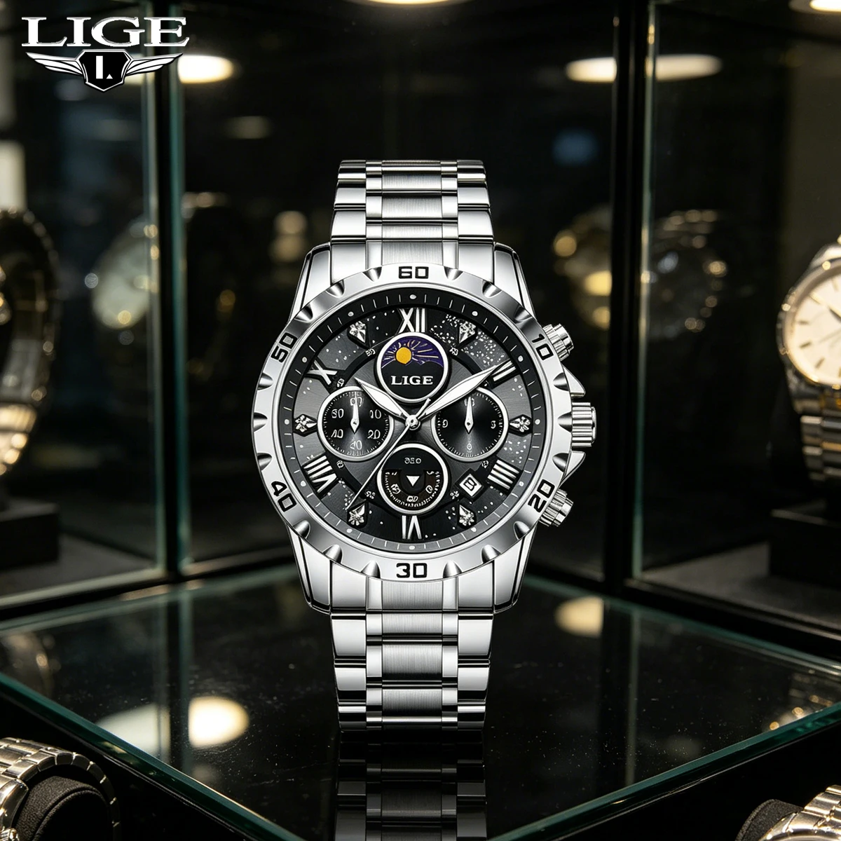 Luxury Man Watch Waterproof Luminous Stainless Steel Quartz Men's Wristwatch Chronograph Military Watches For Men Reloj Box
Luxury Man Watch Waterproof Luminous Stainless Steel Quartz Men's Wristwatch Chronograph Military Watches For Men Reloj Box