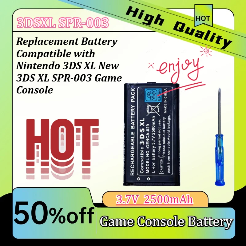 Replacement Battery Compatible with Nintendo 3DS XL New 3DS XL SPR-003 Game Console
Replacement Battery Compatible with Nintendo 3DS XL New 3DS XL SPR-003 Game Console