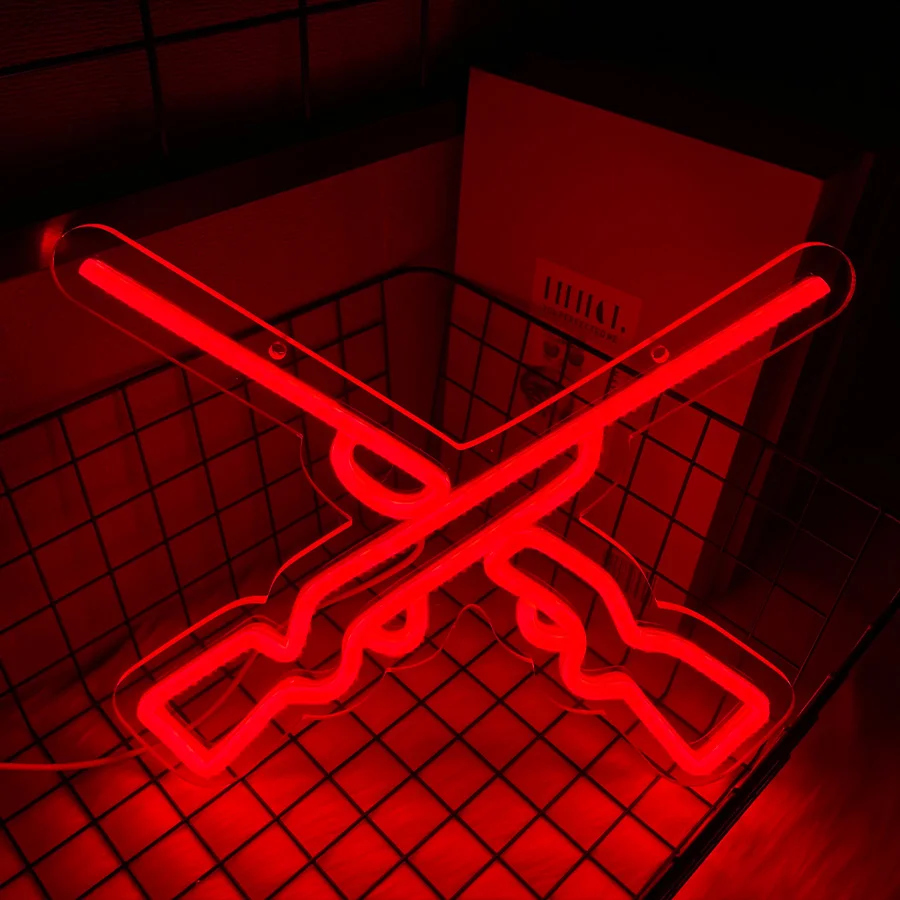LED Neon Gun Neon Sign, USB Powered Neon Night Light, 3D Wall Art & Game room Bedroom Living Room party Decor lamp
LED Neon Gun Neon Sign, USB Powered Neon Night Light, 3D Wall Art & Game room Bedroom Living Room party Decor lamp