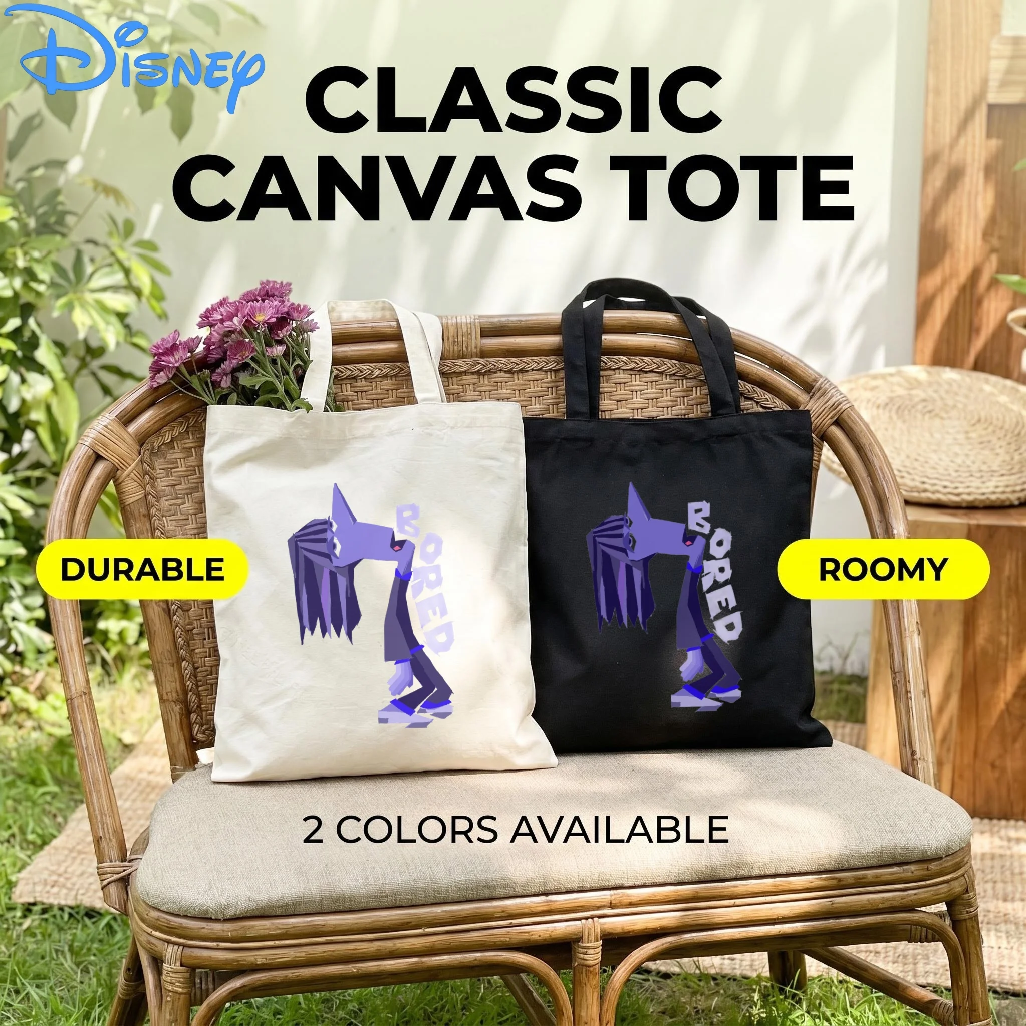 1PC Disney Inside Out 2 Canvas Tote Bag, Ennui Print Eco-friendly Shoulder Bag
1PC Disney Inside Out 2 Canvas Tote Bag, Ennui Print Eco-friendly Shoulder Bag