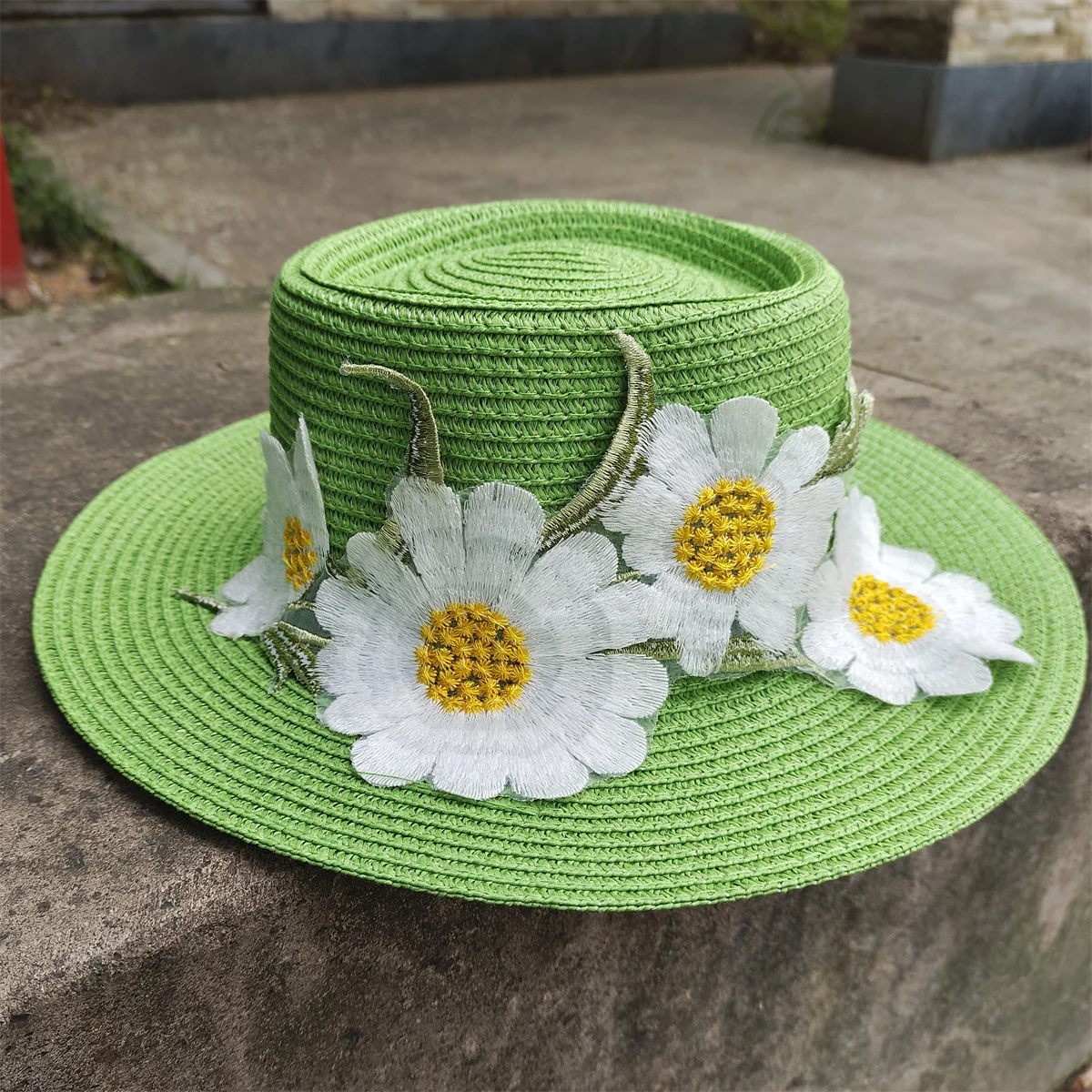 Little Daisy Straw Hat Embroidered 3D Flower Concave Top Women's Straw Hat Summer Beach Sun Hat Ladies Wedding Hat 2023
Little Daisy Straw Hat Embroidered 3D Flower Concave Top Women's Straw Hat Summer Beach Sun Hat Ladies Wedding Hat 2023