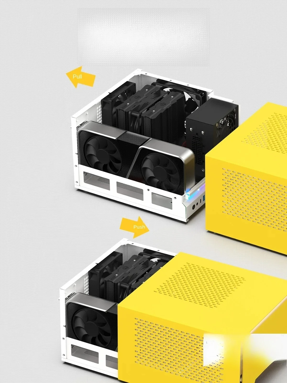 Горизонтальный настольный компьютер ITX E24T Energy Box, небольшой корпус SFX с воздушным охлаждением и башней из алюминиевого сплава
Горизонтальный настольный компьютер ITX E24T Energy Box, небольшой корпус SFX с воздушным охлаждением и башней из алюминиевого сплава