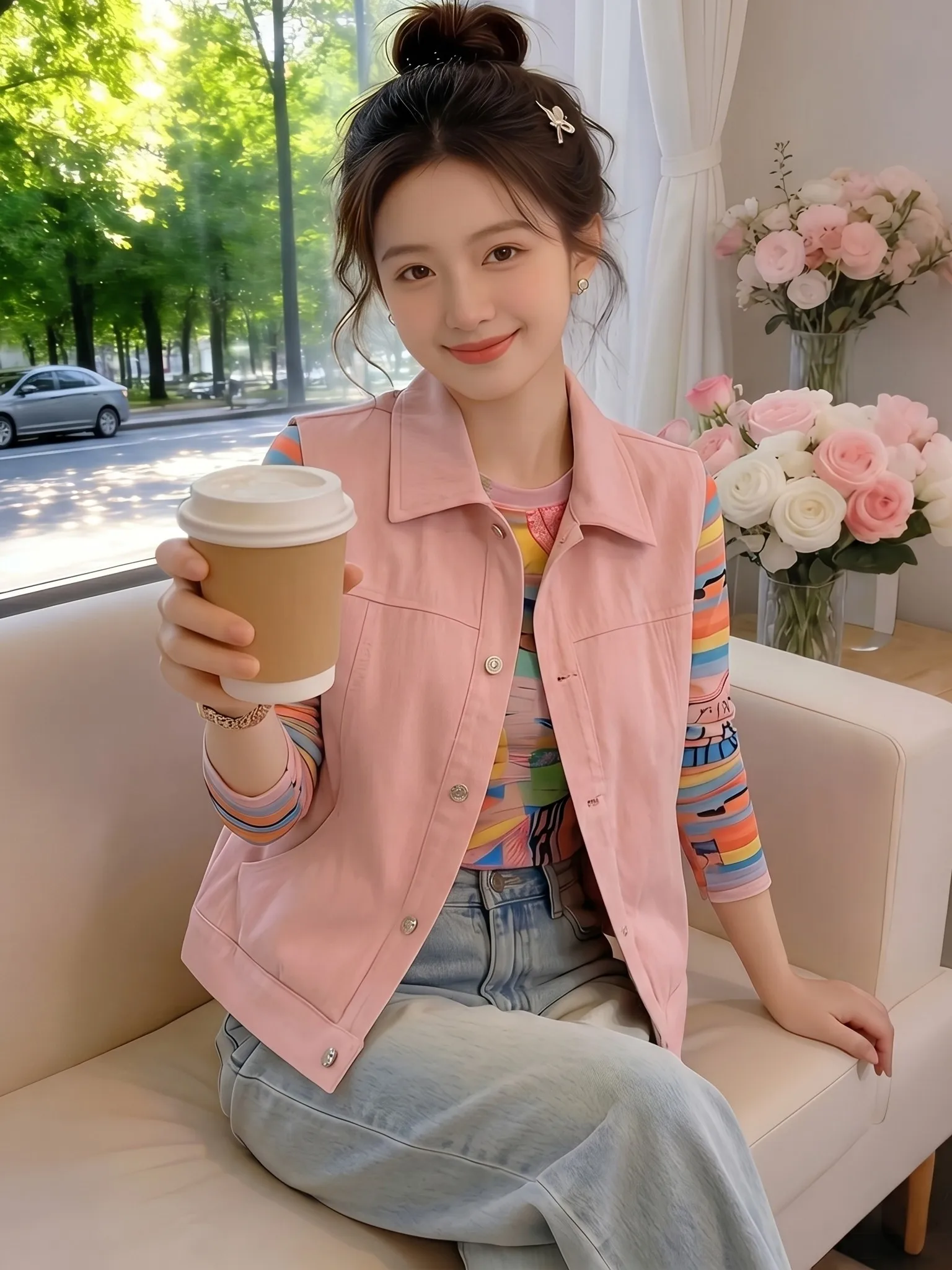 Spring 2026 Women's plus Size Denim Vest Fashionable Casual Slimming Versatile Outerwear Breathable City Commute Style
Spring 2026 Women's plus Size Denim Vest Fashionable Casual Slimming Versatile Outerwear Breathable City Commute Style