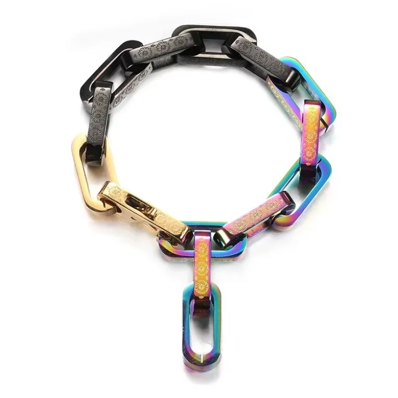 Fashion Colorful Hip Hop Men's Stainless Steel Bracelet Flower Element Square Three-Dimensional Mosaic Couple Bracelets for Men
Fashion Colorful Hip Hop Men's Stainless Steel Bracelet Flower Element Square Three-Dimensional Mosaic Couple Bracelets for Men