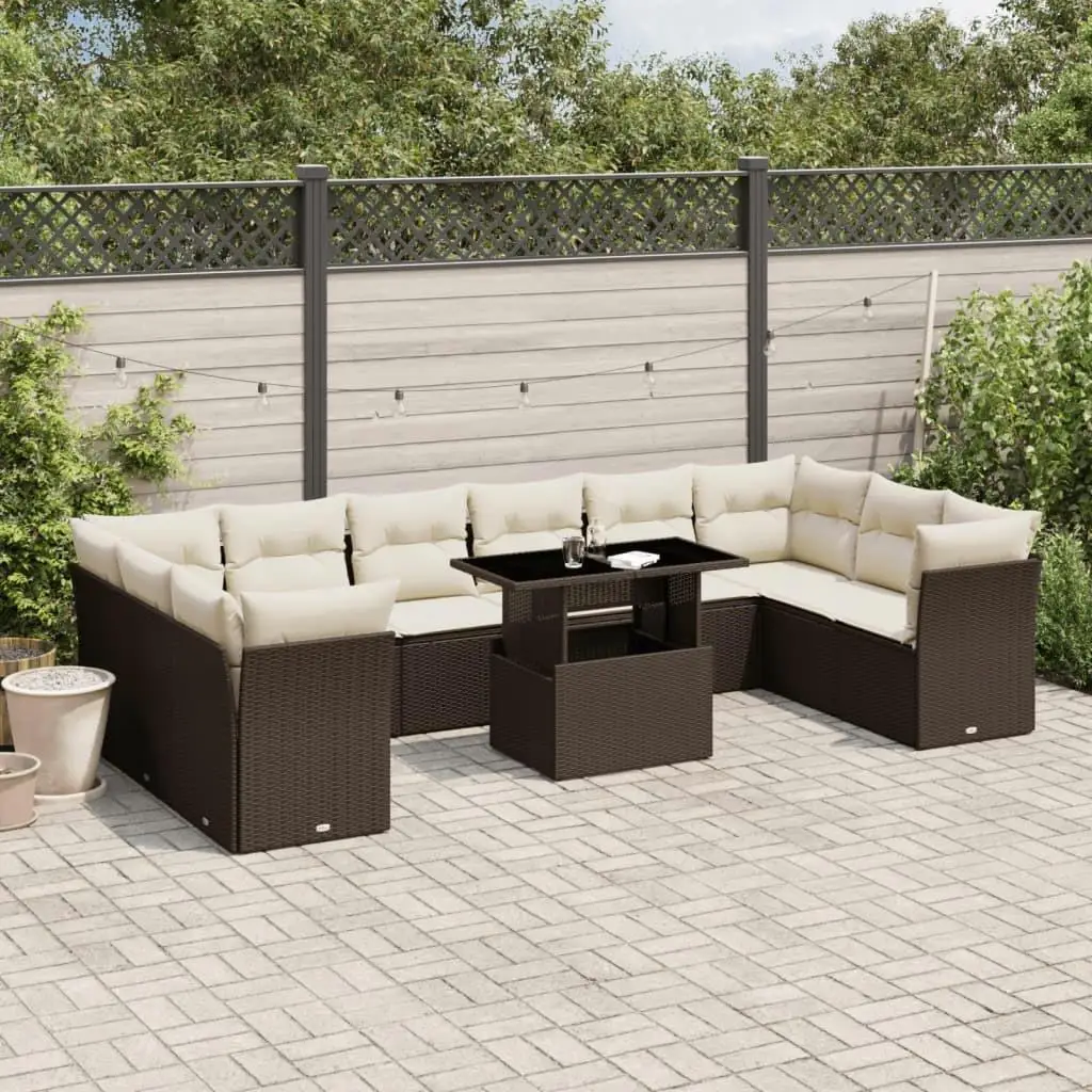 Garden Sofa Set Brown and Cream White Outdoor Furniture Stylish Modern Lounge Seating for Patio Garden Balcony
Garden Sofa Set Brown and Cream White Outdoor Furniture Stylish Modern Lounge Seating for Patio Garden Balcony