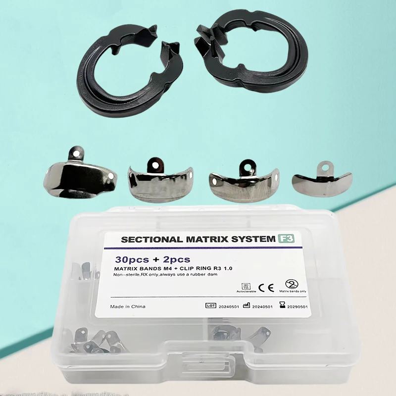 Dental Sectional Matrix System Complete Kit with Rings Dental Sectional Matrix System for Posterior Teeth
Dental Sectional Matrix System Complete Kit with Rings Dental Sectional Matrix System for Posterior Teeth