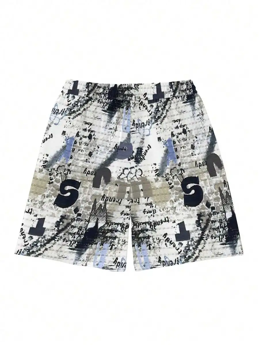 Vintage Graffiti Letter Print Mens Casual Outdoor Shorts Loose Fit Drawstring Waist Lightweight Breathable
Vintage Graffiti Letter Print Mens Casual Outdoor Shorts Loose Fit Drawstring Waist Lightweight Breathable