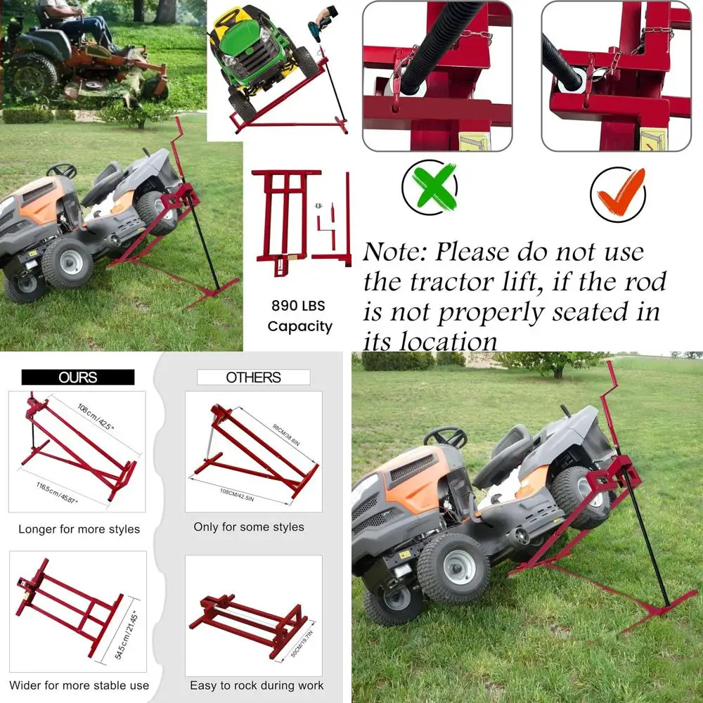 Riding Lawn Mower with 890 lbs Weight Capacity, Tractor-Style with Manual and Power Tool Extension Handles
Riding Lawn Mower with 890 lbs Weight Capacity, Tractor-Style with Manual and Power Tool Extension Handles
