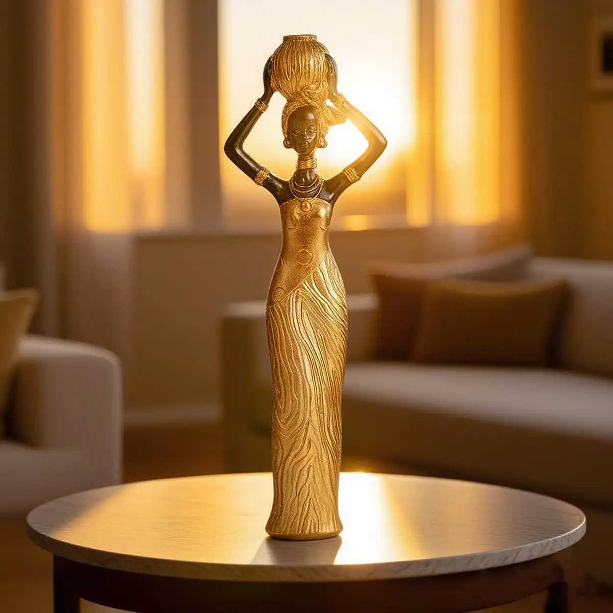 African Women Statue Vintage African Art Sculptures Resin Aesthetic Decorations For Tabletop Home Office
African Women Statue Vintage African Art Sculptures Resin Aesthetic Decorations For Tabletop Home Office