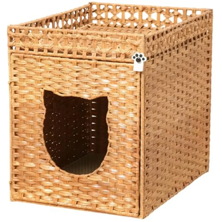 Handwoven Rattan Cat Litter Box Enclosure for Large Litter Box Includes 1 Litter Mat and 2 S-Hook Attachments Furniture-Grade H
Handwoven Rattan Cat Litter Box Enclosure for Large Litter Box Includes 1 Litter Mat and 2 S-Hook Attachments Furniture-Grade H