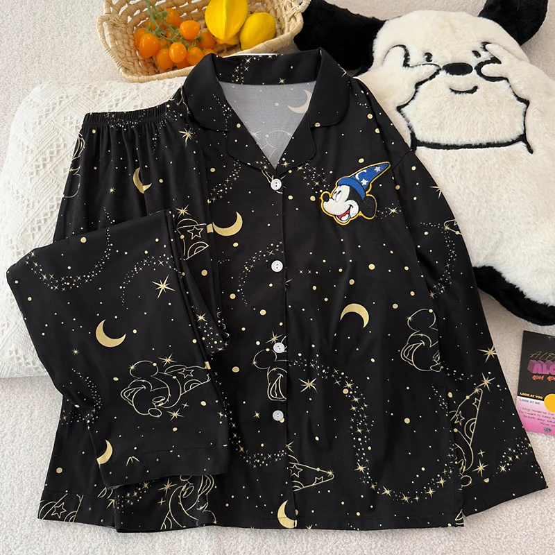 New Women's Cute Mickey Mouse Pajamas Set Long Sleeve Top and Pants Nightwear Home Clothes Sleepwear for Women Spring Autumn
New Women's Cute Mickey Mouse Pajamas Set Long Sleeve Top and Pants Nightwear Home Clothes Sleepwear for Women Spring Autumn