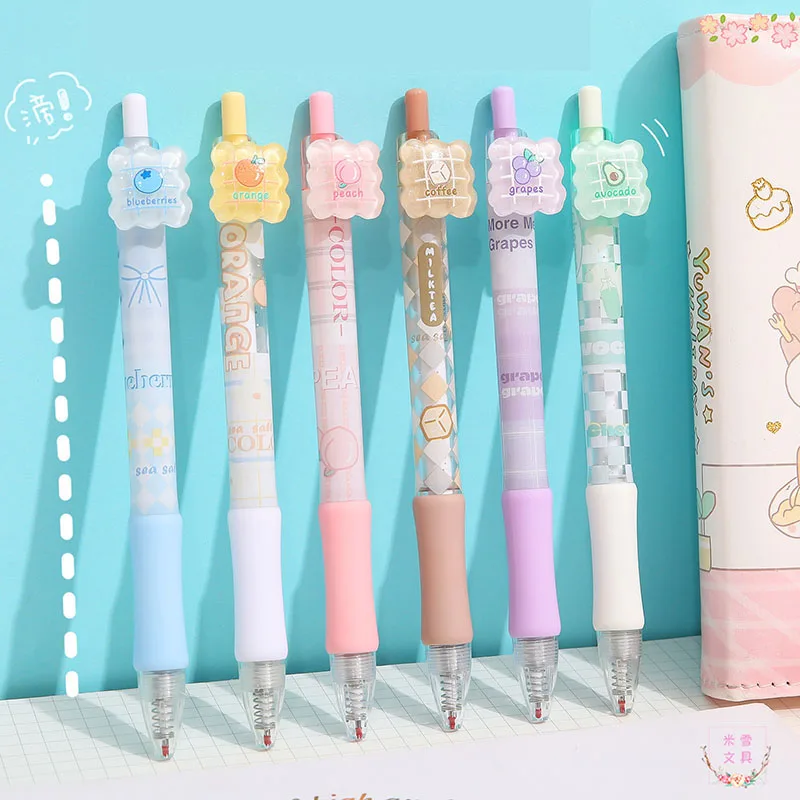 36 pcs/lot Creative Fruit Press Gel Pen Cute 0.5mm Black Ink Signature Pens Stationery Gift School Supplies
36 pcs/lot Creative Fruit Press Gel Pen Cute 0.5mm Black Ink Signature Pens Stationery Gift School Supplies