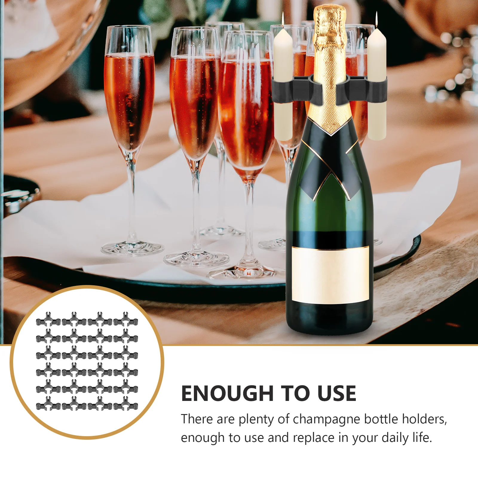 24Pcs Bottle Holder Triple Holder Wine Bottle Clips Plastic Safety Clip Wine Party Supplies Support
24Pcs Bottle Holder Triple Holder Wine Bottle Clips Plastic Safety Clip Wine Party Supplies Support