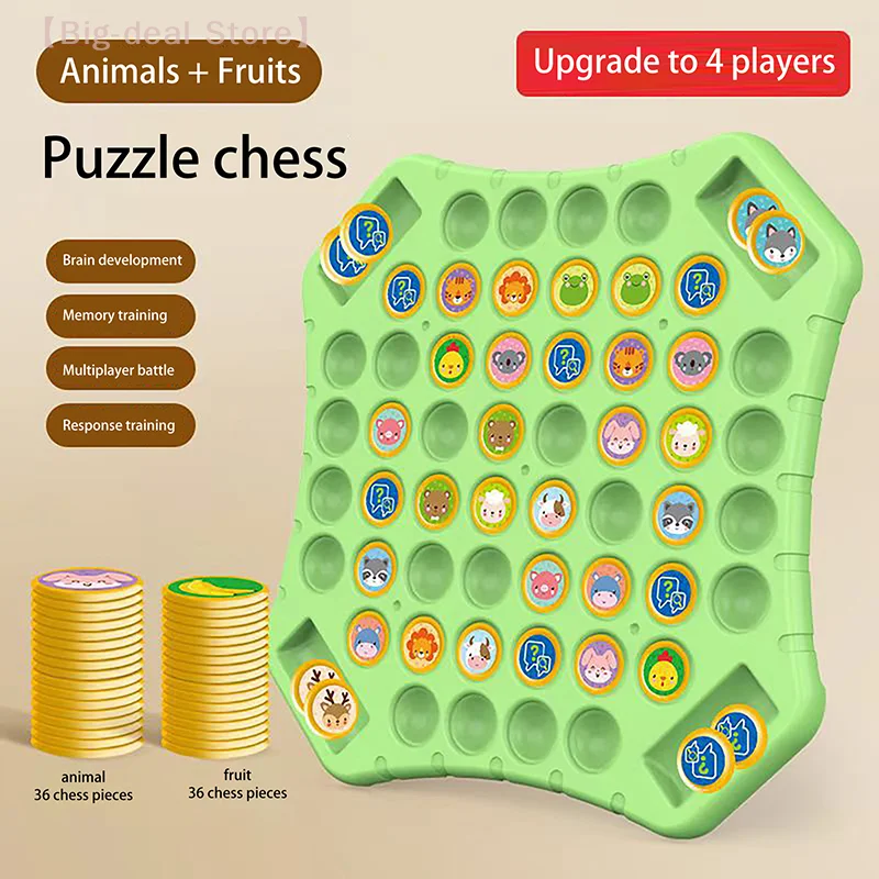 1 Set Children Adult Social Table Game Animal Flip Chess Fun Memory Game Board Games Parent-Child Interactive Family Party Toys
1 Set Children Adult Social Table Game Animal Flip Chess Fun Memory Game Board Games Parent-Child Interactive Family Party Toys