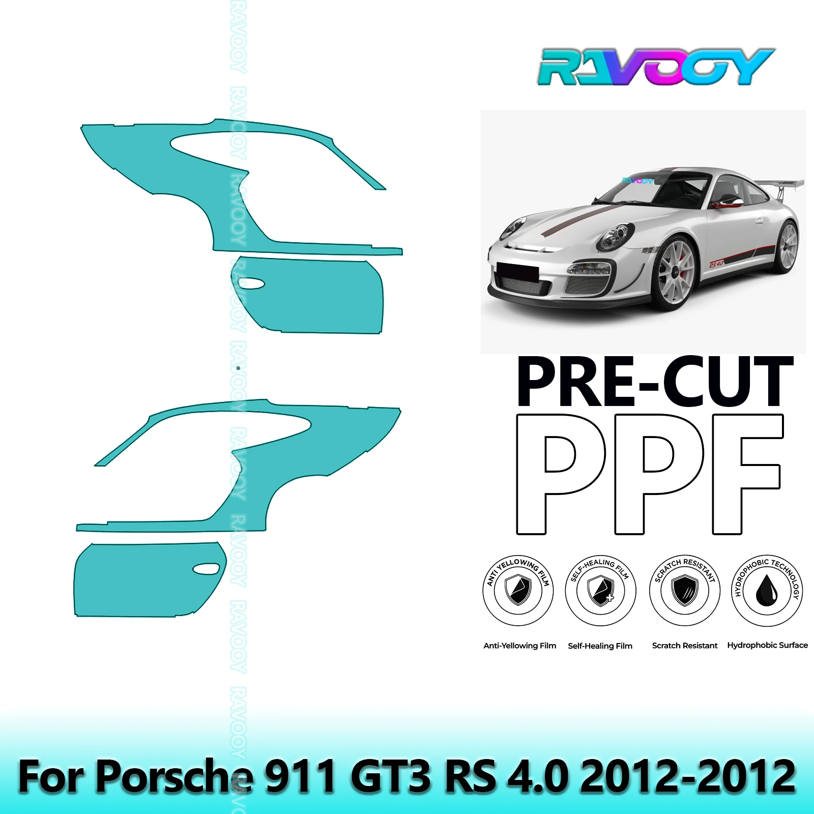 For Porsche 911 GT3 RS 4.0 2012-2012 8.5mil Clear Matte Pre-Cut PPF Door & A/B Pillar Kit TPU Paint Protection Film Set
For Porsche 911 GT3 RS 4.0 2012-2012 8.5mil Clear Matte Pre-Cut PPF Door & A/B Pillar Kit TPU Paint Protection Film Set