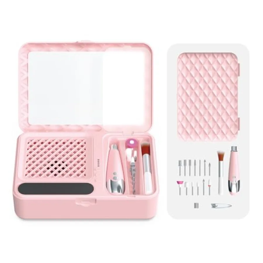 Portable Nail Dust Collector Deluxe Kit Rechargeable Cordless Nail Quiet Vacuum Fan Cleaner with Mirror Reusable Filters Rich N
Portable Nail Dust Collector Deluxe Kit Rechargeable Cordless Nail Quiet Vacuum Fan Cleaner with Mirror Reusable Filters Rich N