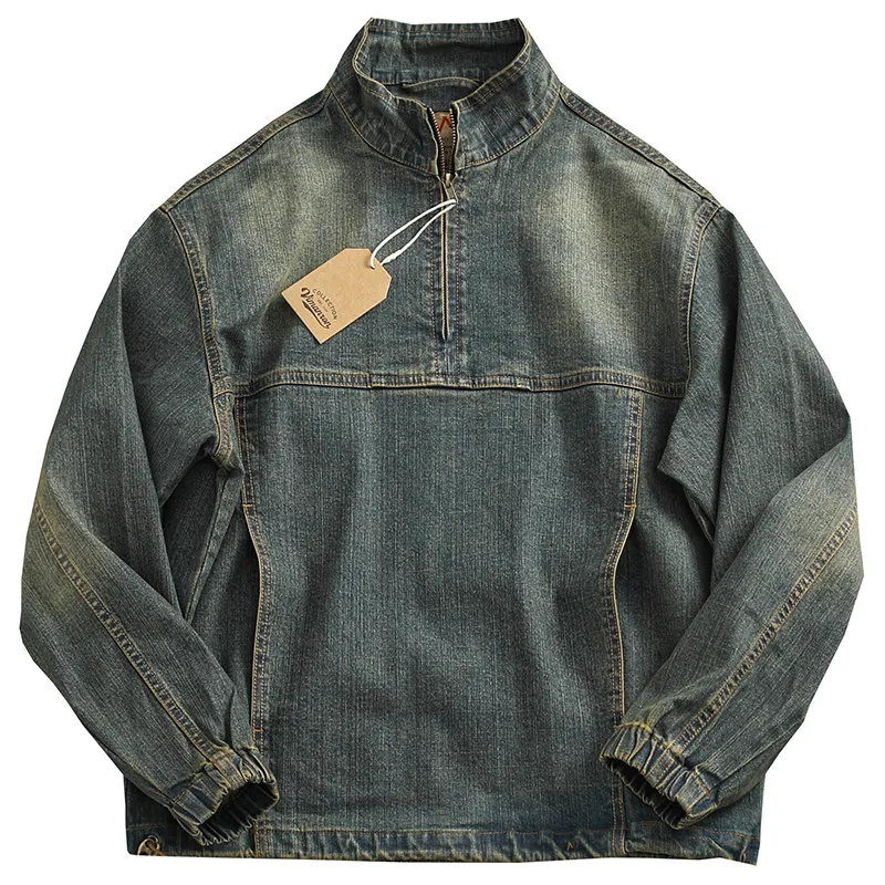 Весенняя новинка: мужская джинсовая куртка в японском ретро-стиле с длинными рукавами, полузакрытым воротником-стойкой, эффектом потертости и карманом-кенгуру, повседневная.
Весенняя новинка: мужская джинсовая куртка в японском ретро-стиле с длинными рукавами, полузакрытым воротником-стойкой, эффектом потертости и карманом-кенгуру, повседневная.