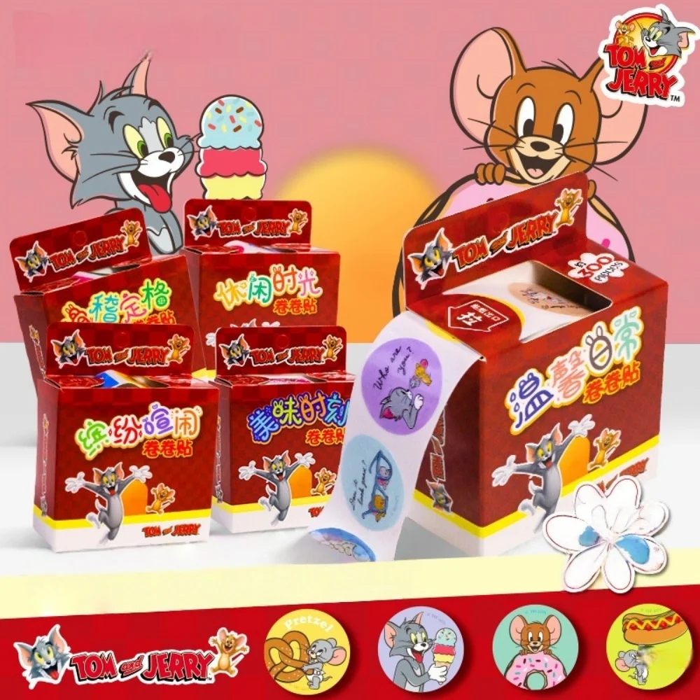 300Pcs/Box Genuine Tom and Jerry Roll Stickers Cat Mouse Skateboard Laptop Motorcycle Phone Decoration Decals Gifts Girl Toys
300Pcs/Box Genuine Tom and Jerry Roll Stickers Cat Mouse Skateboard Laptop Motorcycle Phone Decoration Decals Gifts Girl Toys