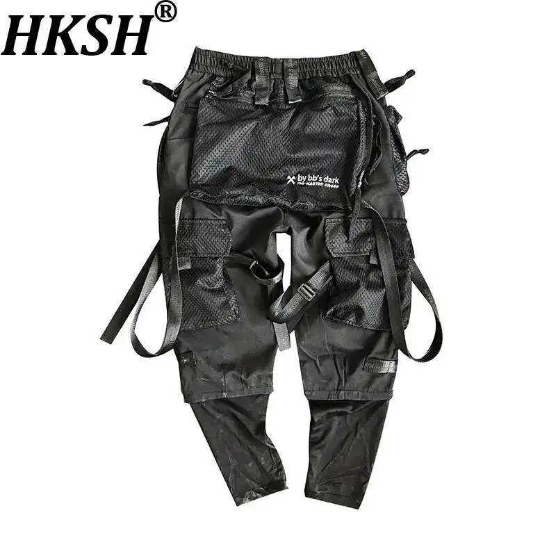 HKSH мужские тактические брюки-карго Tide, функциональный стиль, женские сетчатые комбинезоны с несколькими карманами, модные темные комбинезоны, модные HK0042
HKSH мужские тактические брюки-карго Tide, функциональный стиль, женские сетчатые комбинезоны с несколькими карманами, модные темные комбинезоны, модные HK0042
