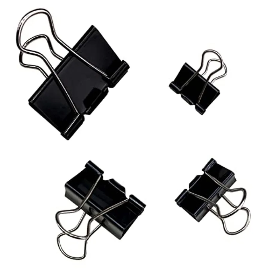 120Pcs Assorted Sizes Binder Clips, Metal Paper Clamps 4 Assorted Sizes, Medium, Small, X Small and Micro for Office Supplies,
120Pcs Assorted Sizes Binder Clips, Metal Paper Clamps 4 Assorted Sizes, Medium, Small, X Small and Micro for Office Supplies,