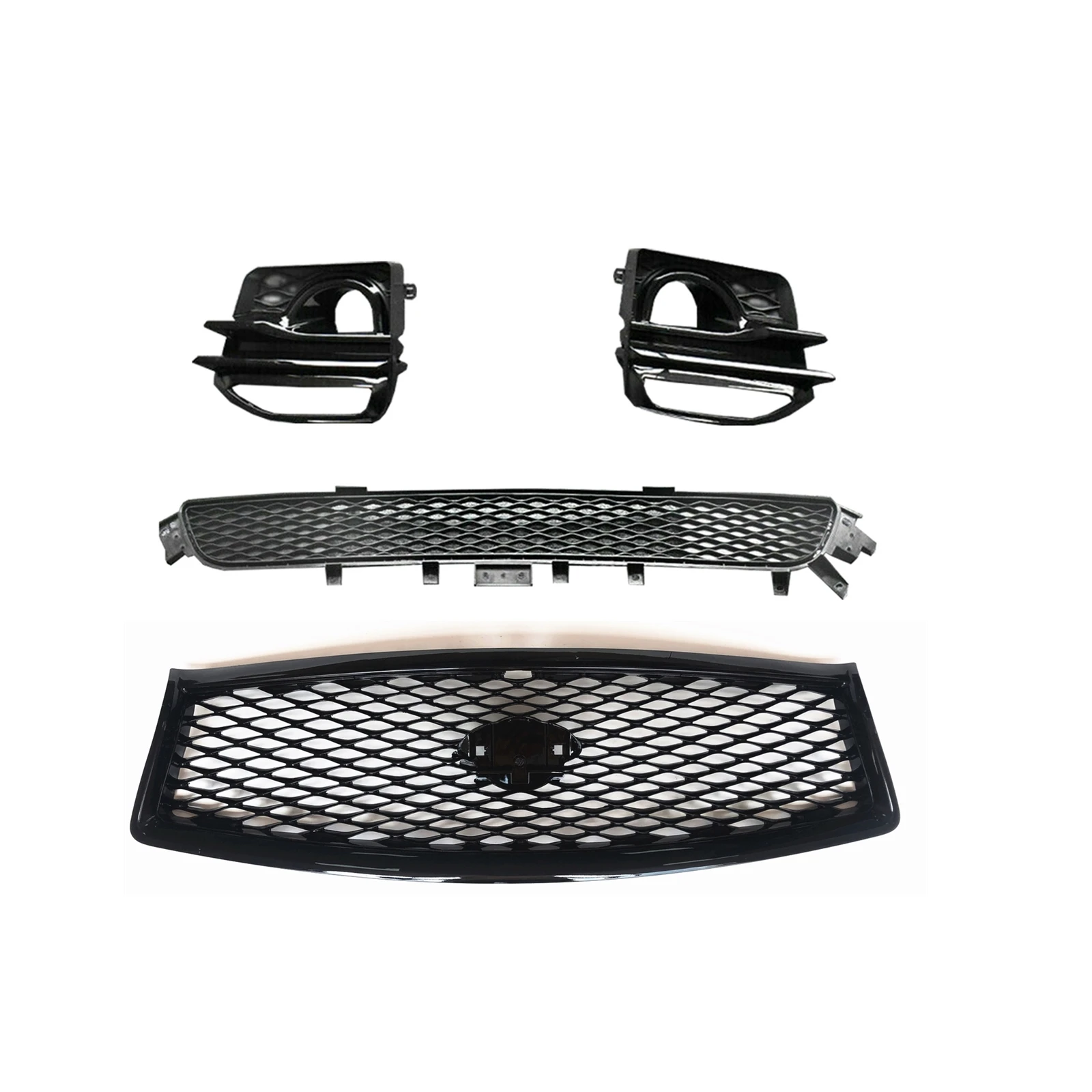 Front Upper Grille & Lower Grill Mesh & Fog Light Cover Frame Hood Side Air Vent Trim For Infiniti Q50 Sport 2014-2017
Front Upper Grille & Lower Grill Mesh & Fog Light Cover Frame Hood Side Air Vent Trim For Infiniti Q50 Sport 2014-2017