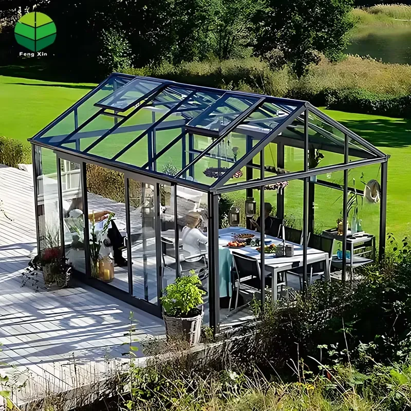 Outdoor Winter Garden Aluminum Sunroom with Low-E Tempered Glass Small Tiny House Sunny Sunshine Glass Sunrooms for Villa
Outdoor Winter Garden Aluminum Sunroom with Low-E Tempered Glass Small Tiny House Sunny Sunshine Glass Sunrooms for Villa