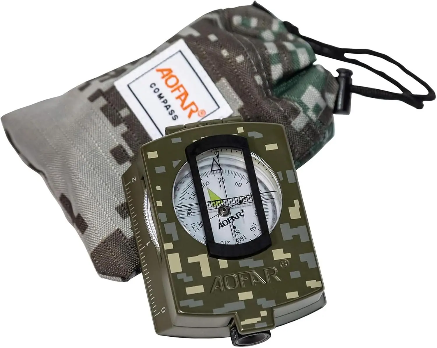 Lensatic Sighting Compass, Waterproof & Shakeproof with Map Measurer, Pouch for Camping Hiking
Lensatic Sighting Compass, Waterproof & Shakeproof with Map Measurer, Pouch for Camping Hiking