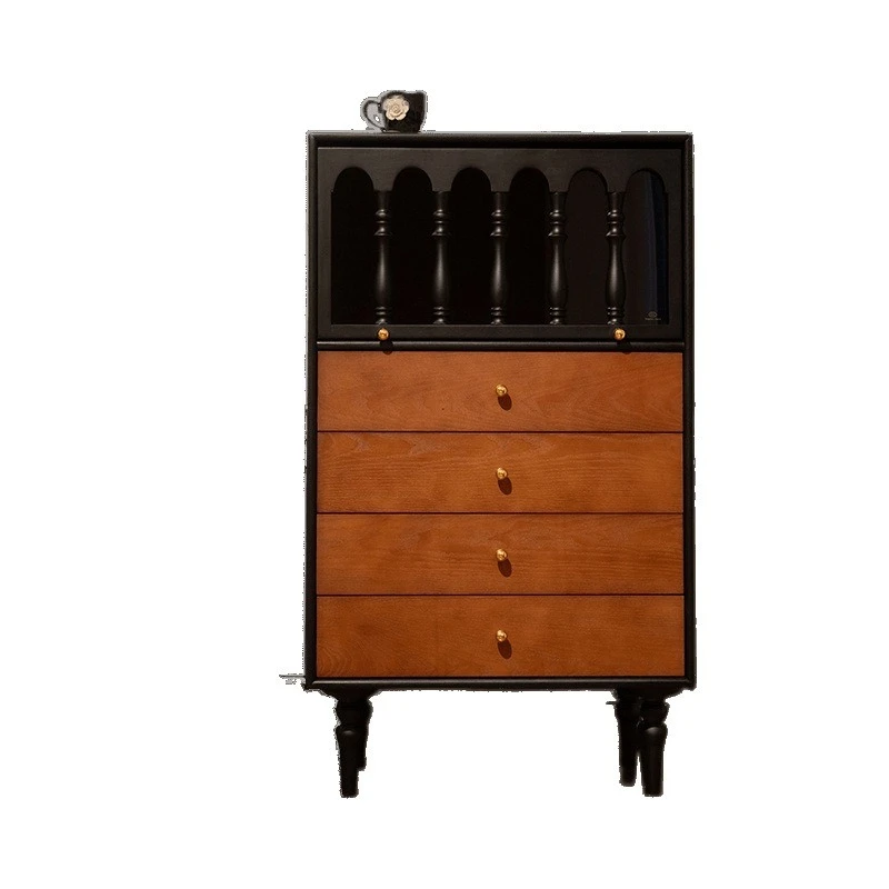 French retro ash wood chest cabinet, living room wall storage side cabinet, antique E0 grade mildew-proof storage cabinet
French retro ash wood chest cabinet, living room wall storage side cabinet, antique E0 grade mildew-proof storage cabinet