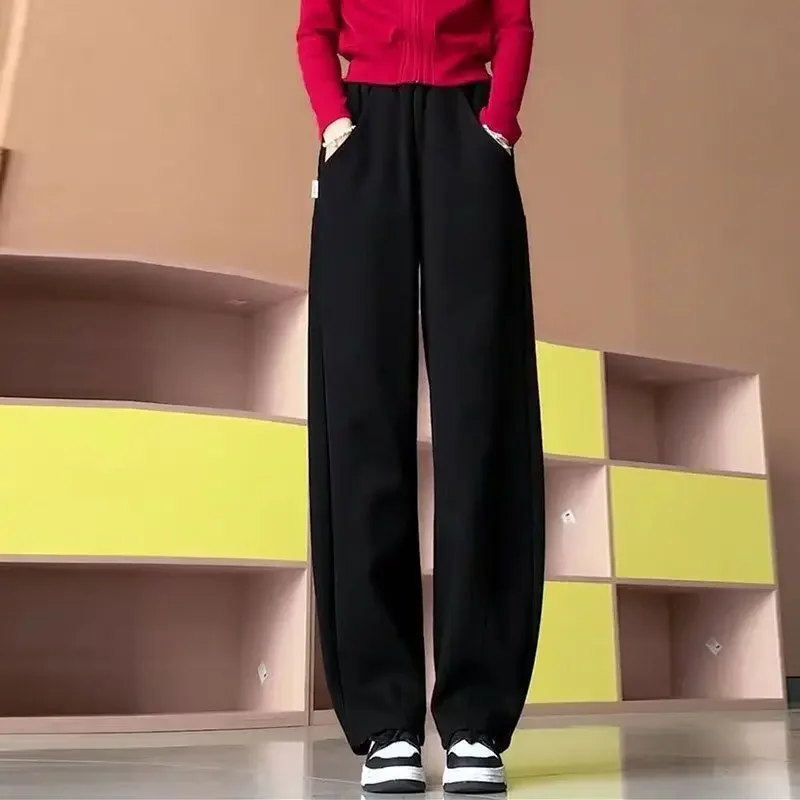 New High-waisted Velvet Sports Pants Thickened Casual Spring and Autumn
New High-waisted Velvet Sports Pants Thickened Casual Spring and Autumn