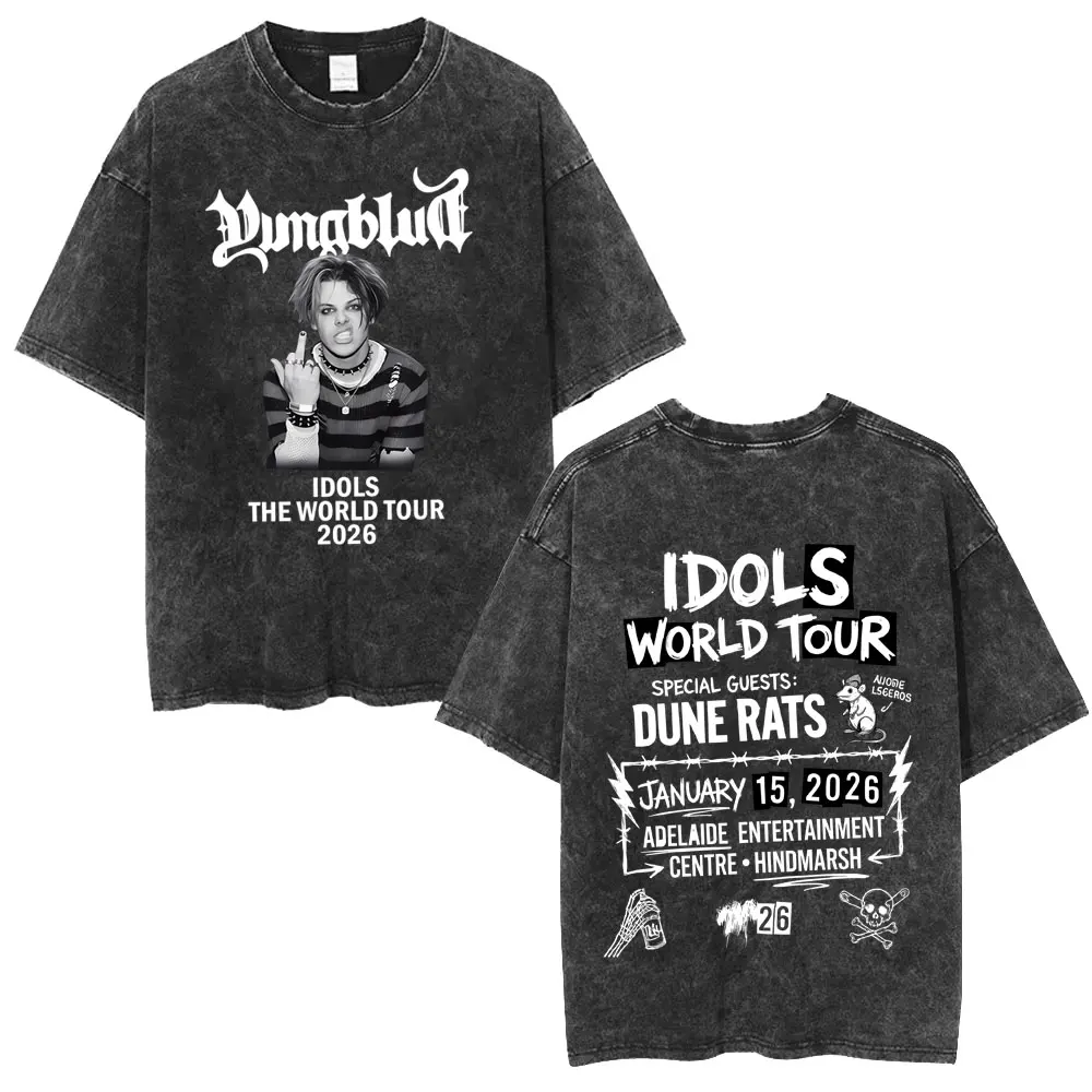Washed Vintage Yungblud IDOLS The World Tour 2026 T-shirt Men Women Fashion Hip Hop T Shirts Men's Rock Retro Oversized T-shirts
Washed Vintage Yungblud IDOLS The World Tour 2026 T-shirt Men Women Fashion Hip Hop T Shirts Men's Rock Retro Oversized T-shirts