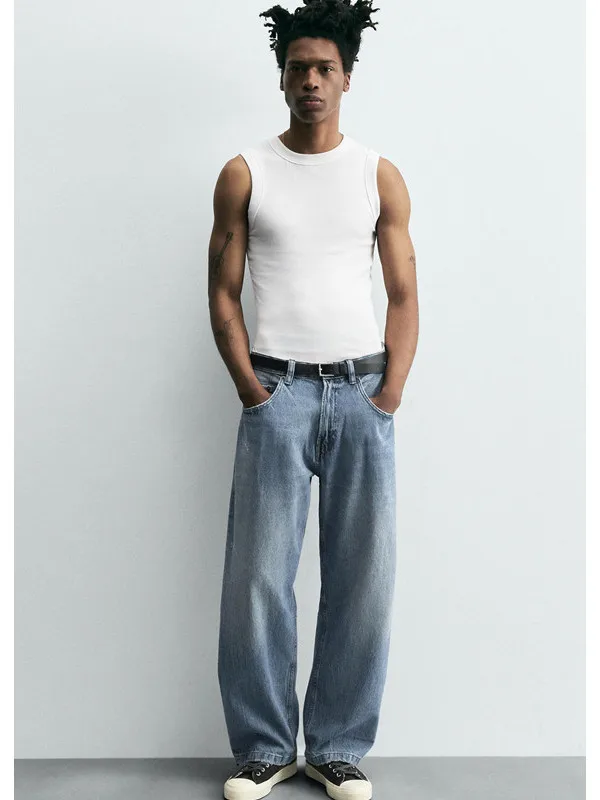 Loose Fit Comfortable Waed Cotton American Sle Men's Jeans Casual Loose Jeans Cotton Denim mid Waist Zipper Pure Color
Loose Fit Comfortable Waed Cotton American Sle Men's Jeans Casual Loose Jeans Cotton Denim mid Waist Zipper Pure Color