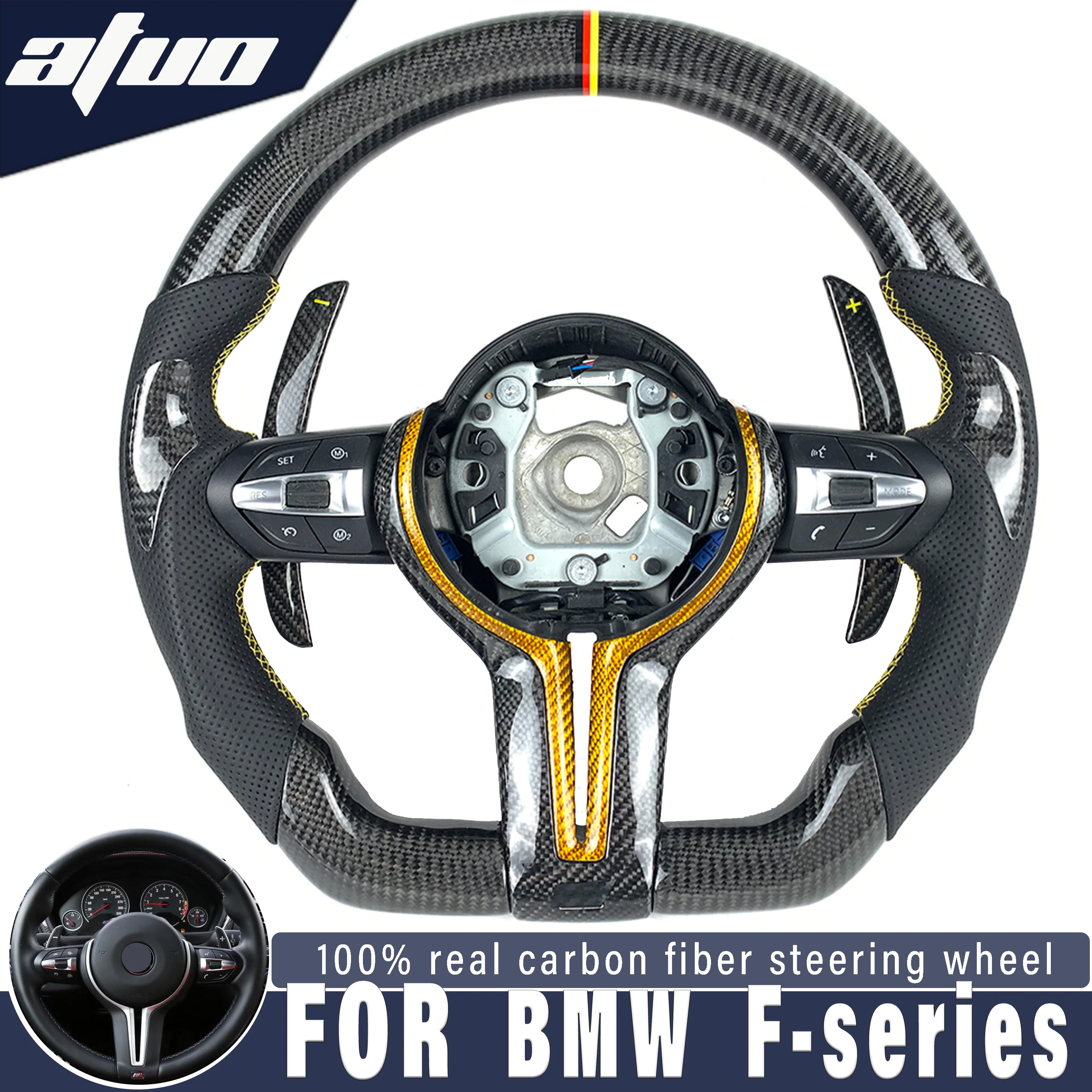 Рулевое колесо из углеродного волокна для BMW M-Sport F06 F07 F10 F15 F20 F22 F30 F31 F32 F80 M3 M4 M5 X3 X4
Рулевое колесо из углеродного волокна для BMW M-Sport F06 F07 F10 F15 F20 F22 F30 F31 F32 F80 M3 M4 M5 X3 X4