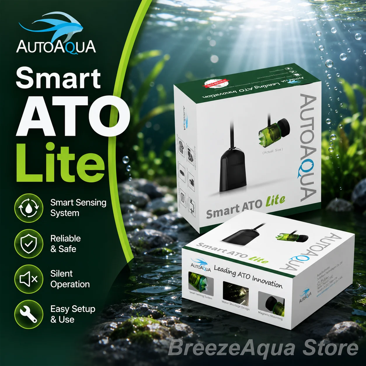AUTOAQUA Smart ATO Lite 110V-220V Aquarium Auto Top Off System Water Filler Refiller Level Controller with Pump
AUTOAQUA Smart ATO Lite 110V-220V Aquarium Auto Top Off System Water Filler Refiller Level Controller with Pump