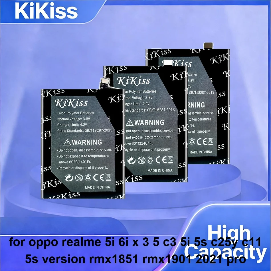 4600-5500mAh For Oppo Realme 5I 6I x 3 5 C3 5I 5S c25y C11 5S Version RMX1851 RMX1901 2021 Pro BLP771 BLP729 BLP713 Battery
4600-5500mAh For Oppo Realme 5I 6I x 3 5 C3 5I 5S c25y C11 5S Version RMX1851 RMX1901 2021 Pro BLP771 BLP729 BLP713 Battery