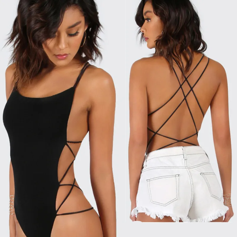 Strappy Backless Bodysuit Women Black Sleeveless Summer Beach Hot Bodysuits Scoop Neck Cross Slim Cami Bodysuit
Strappy Backless Bodysuit Women Black Sleeveless Summer Beach Hot Bodysuits Scoop Neck Cross Slim Cami Bodysuit