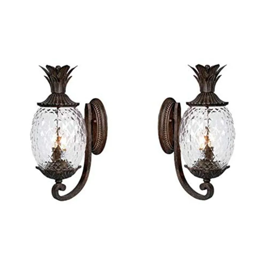 Lanai Collection 2-Light Wall Mount Outdoor Light Fixture, Black Coral - 2 Pack
Lanai Collection 2-Light Wall Mount Outdoor Light Fixture, Black Coral - 2 Pack