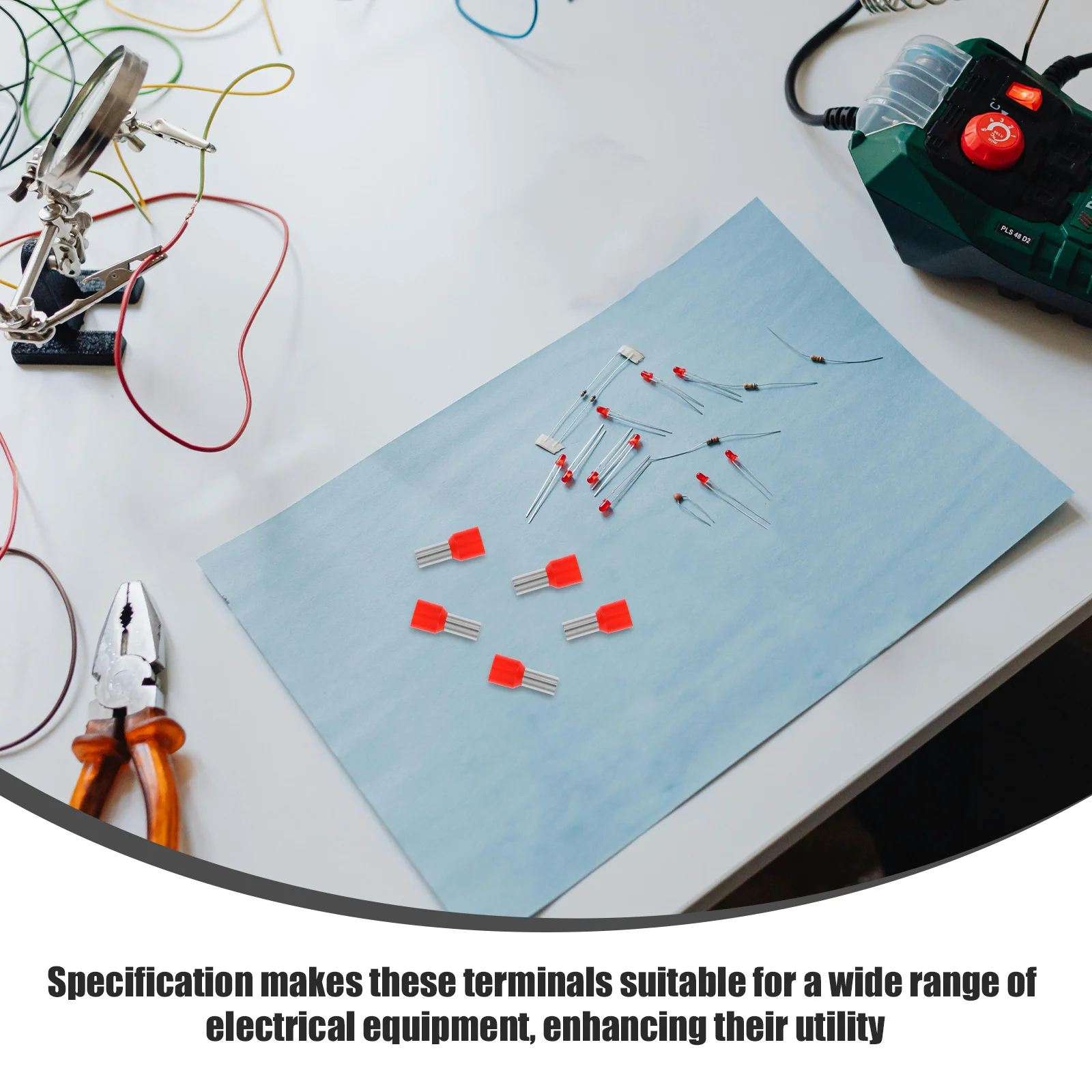 100Pcs Crimp Terminals Insulated Ferrule Connectors Reliable Wiring for Electrical Insulation Equipment Wire Ferrule Kit
100Pcs Crimp Terminals Insulated Ferrule Connectors Reliable Wiring for Electrical Insulation Equipment Wire Ferrule Kit