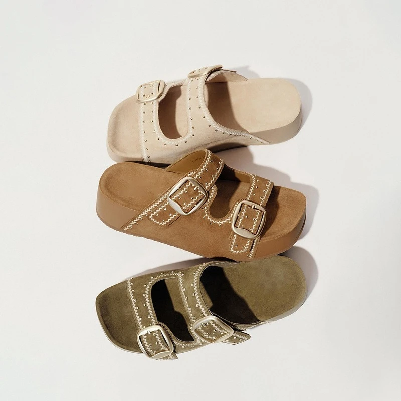 Retro Women Shoes Handmade Genuine Leather Platform Slippers for Woman Fashion Vacation Casual Shoe Designer Shoes Zapatos Mujer
Retro Women Shoes Handmade Genuine Leather Platform Slippers for Woman Fashion Vacation Casual Shoe Designer Shoes Zapatos Mujer
